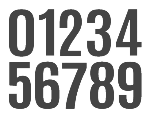 NUMERO ADESIVO OPACO CRG KART / NUMERI ADESIVI OPACHI CRG