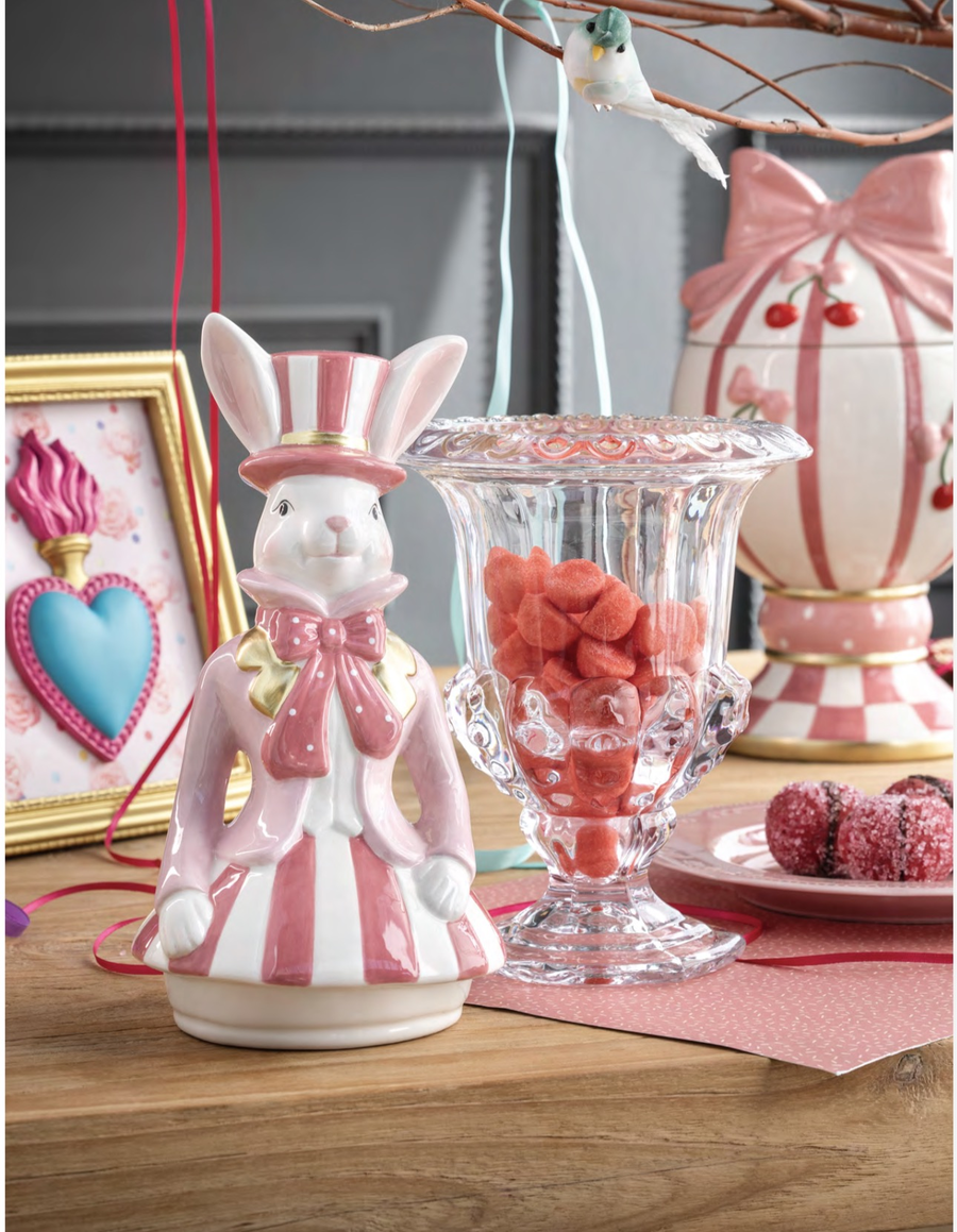 Henriette - Scatola Decorativa a Forma di Uovo con Fiocco Rosa – Easter Collection