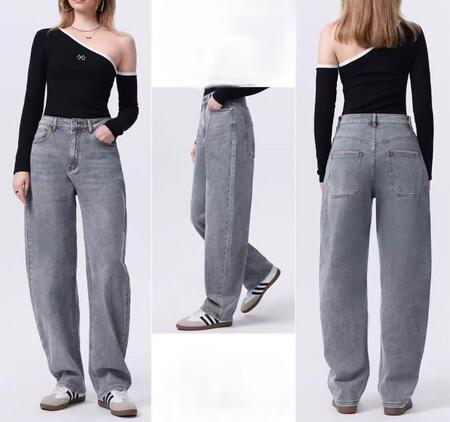 Jeans balloon grigio taglie dalla XS alla XL