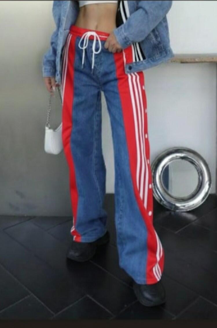 Jeans con effetto tuta palazzo vari colori taglie dalla S alla XL