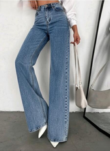 Jeans palazzo lavaggio Chiaro taglie dalle XS alla XXL