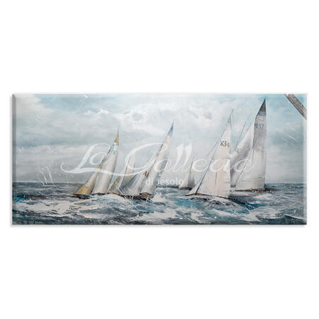 Regata sul mare in tempesta cm 180x80