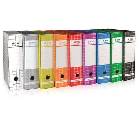 NEW COLOR - Registratore raccoglitore formato protocollo dorso 8 cm