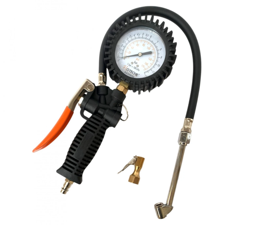 Manometro gonfiatore ruote pneumatici pressione gomme ad aria compressa 