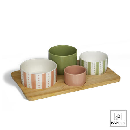 Fantin Argenti - Antipastiera 4 ciotoline colors in ceramica