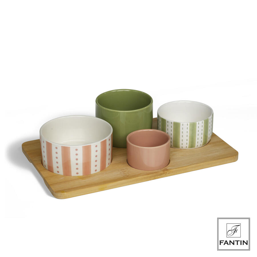 Fantin Argenti - Antipastiera 4 ciotoline colors in ceramica