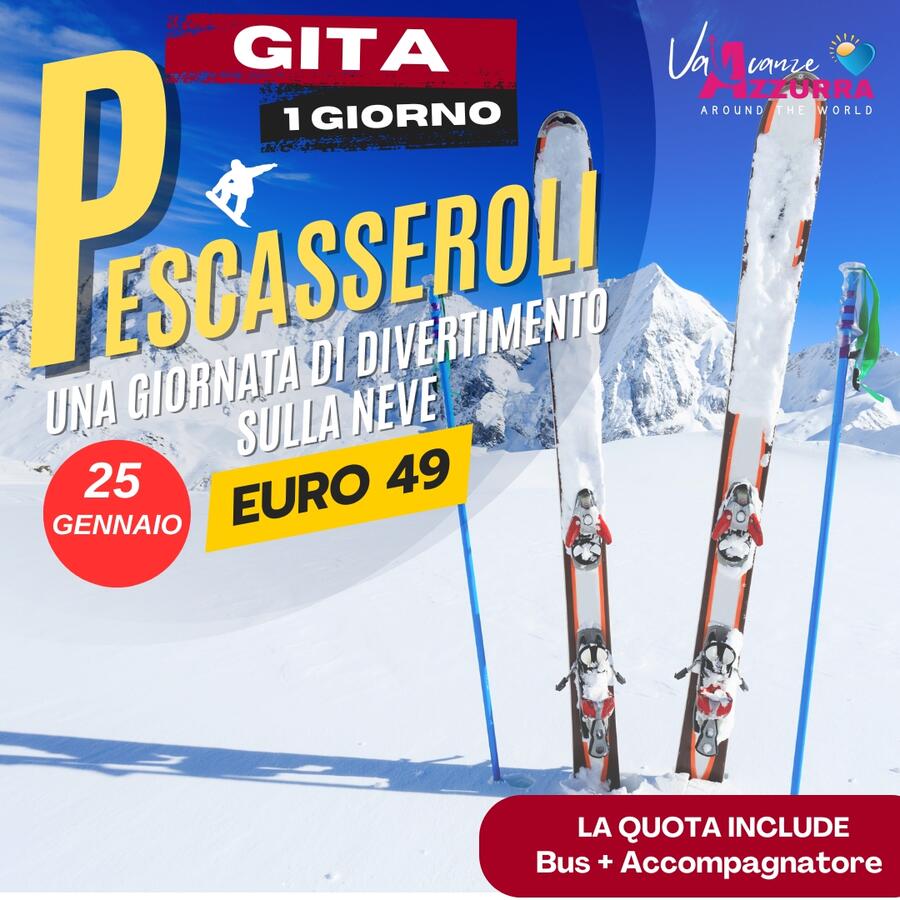 25 GENNAIO 2026 TOUR 1 GIORNO  UNA GIORNATA SULLA NEVE A PESCASEROLI