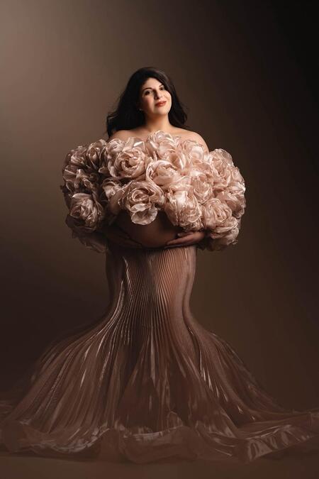 Flower Cape + Pleated skirt