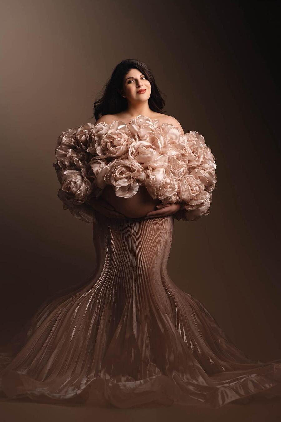 Flower Cape + Pleated skirt