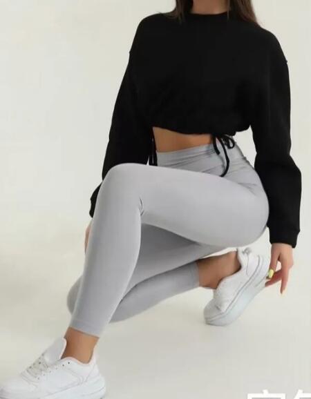 Felpa corta con laccetti laterali vari colori taglia unica