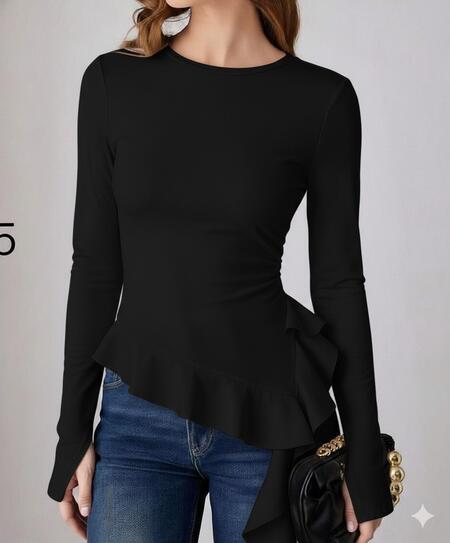 maglia in lycra con voilà laterali vari colori taglia unica