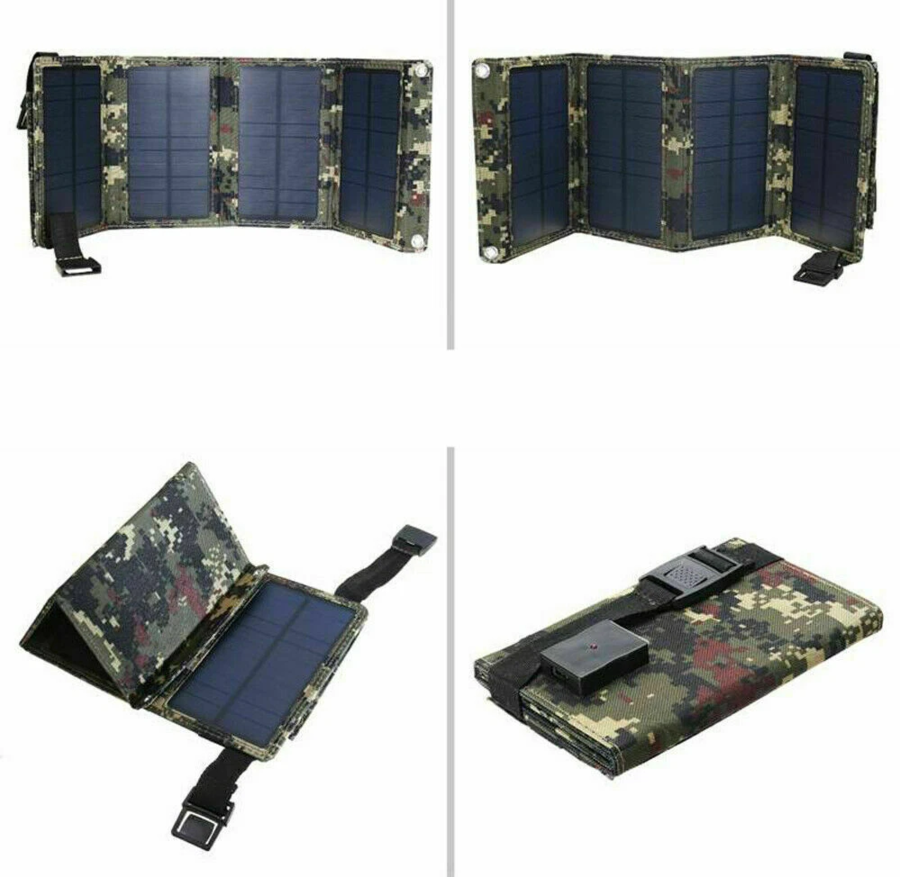 PANNELLO SOLARE DA 80W PORTATILE USB RICARICA TELEFONO CAMPEGGIO CARICABATTERIE