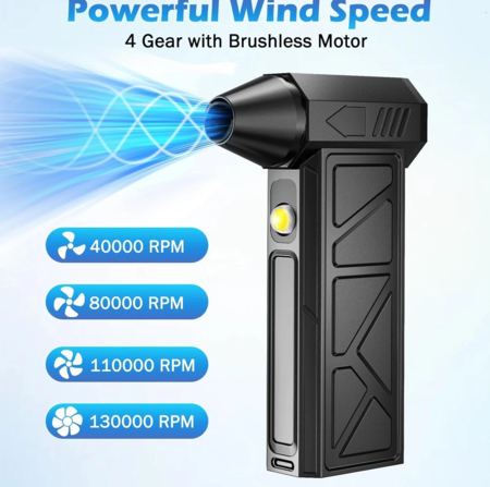Mini Ventilatore Super Potente Soffiatore Motore alta velocità Turbo 130000 RPM 