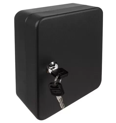 Cassetta di Sicurezza per 30 Chiavi Portachiavi da Muro Parete+ 30 Targhette 