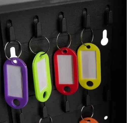 Cassetta di Sicurezza per 30 Chiavi Portachiavi da Muro Parete+ 30 Targhette 