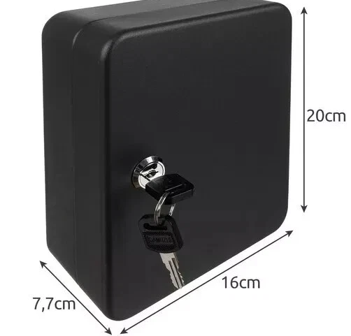 Cassetta di Sicurezza per 30 Chiavi Portachiavi da Muro Parete+ 30 Targhette 