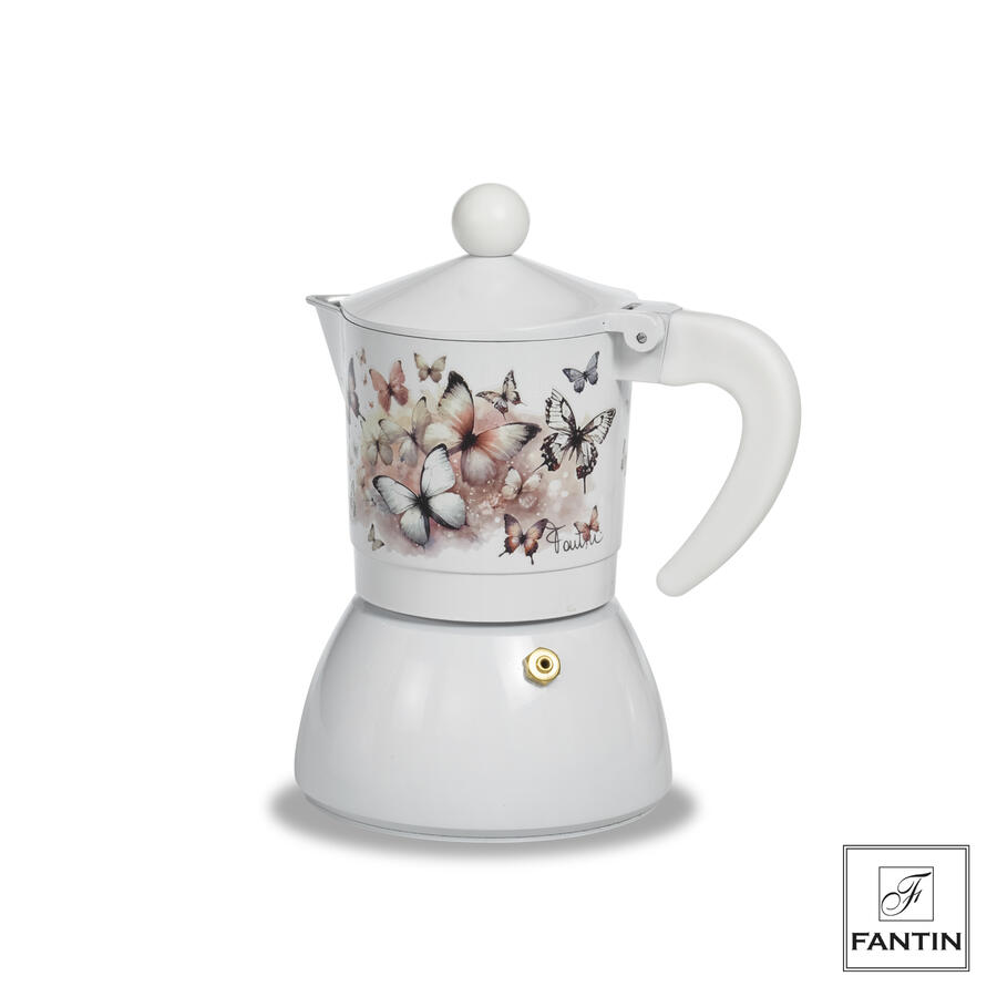 Copia di Fantin Argenti - Moka 3 tazze induzione Farfalle
