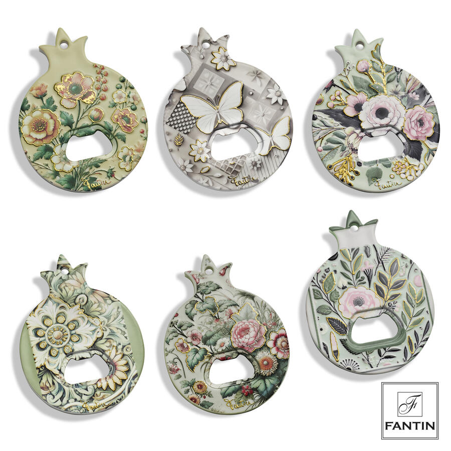 Fantin Argenti - Apribottiglia calamita melograno decori floreali