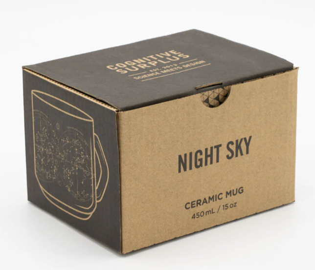 COGNITIVE SURPLUS - Tazza scientifica in ceramica: Night Sky
