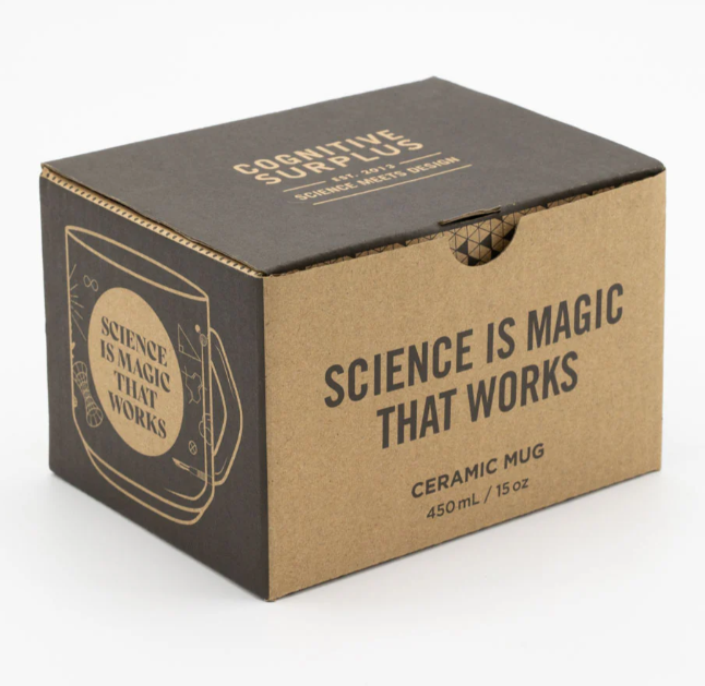 COGNITIVE SURPLUS - Tazza scientifica in ceramica: Science is Magic That Works