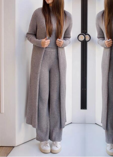 Coordinato lana rasata 3 pezzi vari colori taglia unica