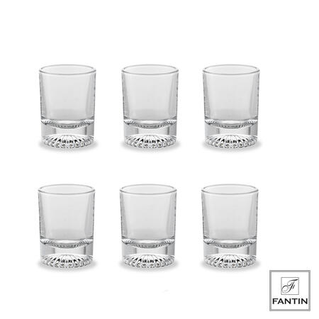 Fantin Argenti - Set 6 Bicchieri Liquore Vetro 45 Ml