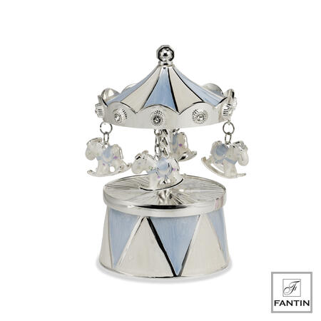 Fantin Argenti - Giostra carillon azzurra cm. Ø8,4xh13,1