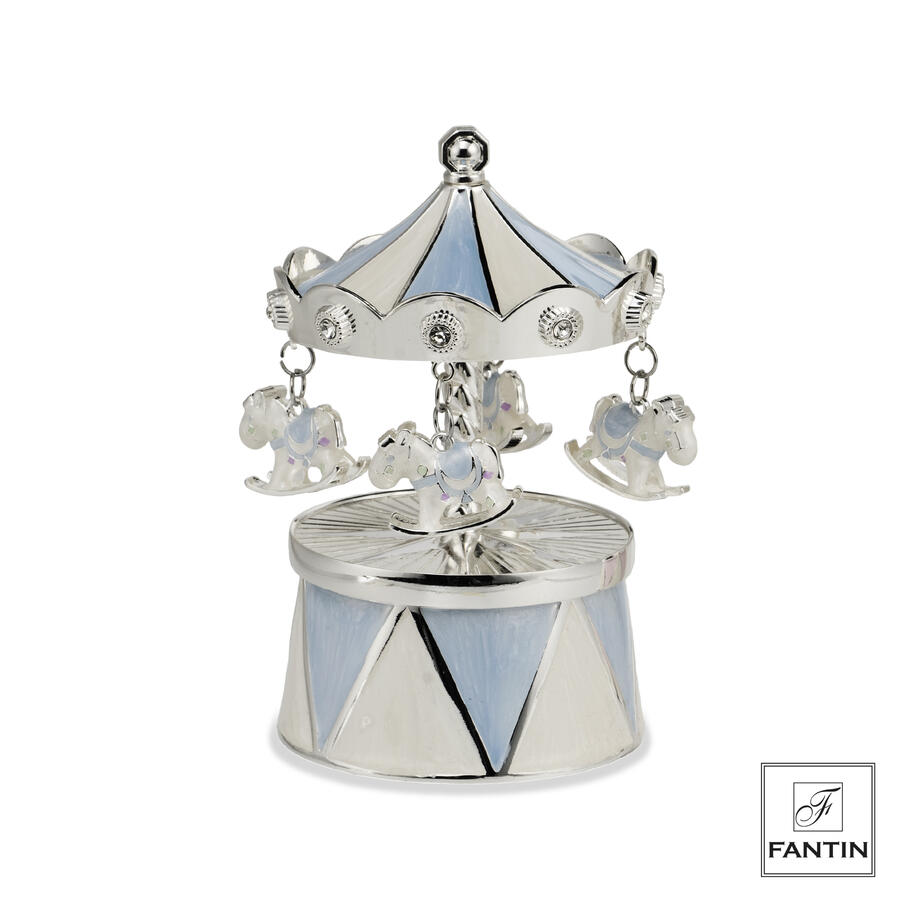 Fantin Argenti - Giostra carillon azzurra cm. Ø8,4xh13,1