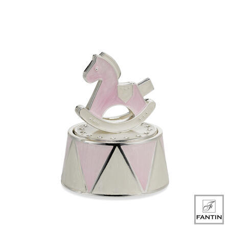 Fantin Argenti - Cavallino carillon rosa cm. Ø7,9xh9,6