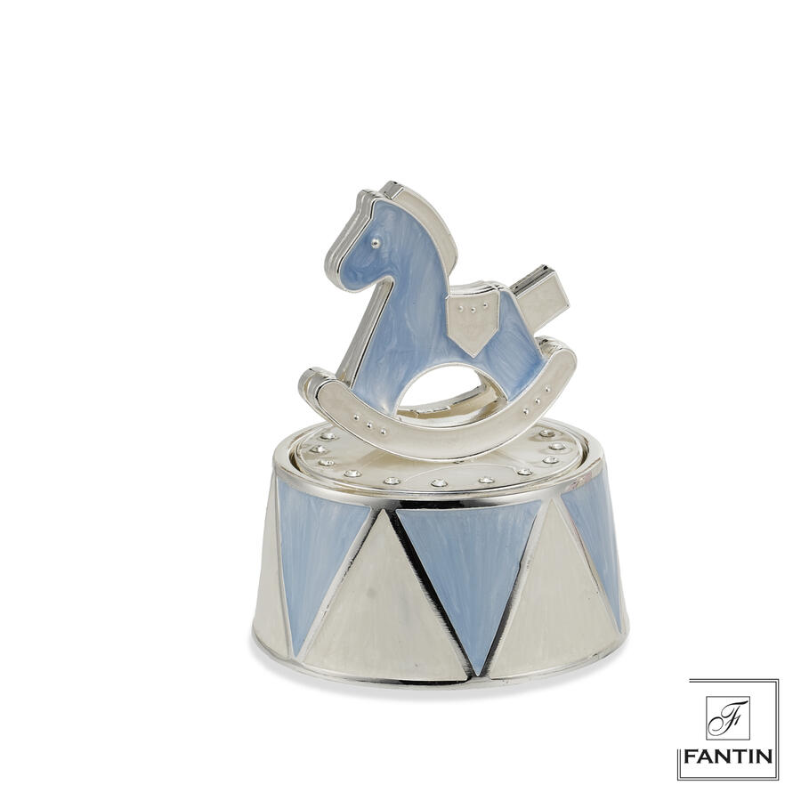 Fantin Argenti - Cavallino carillon azzurro cm. Ø7,9xh9,6