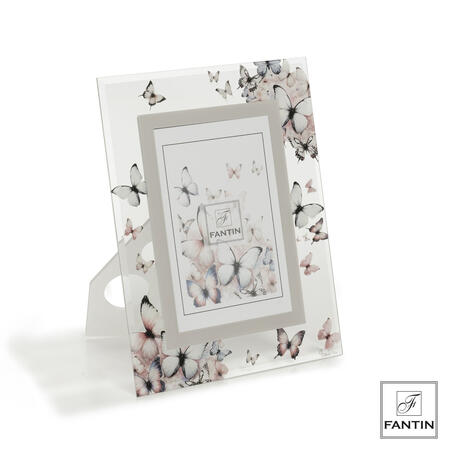 Fantin Argenti - Portafoto Farfalle in volo in vetro 10X15