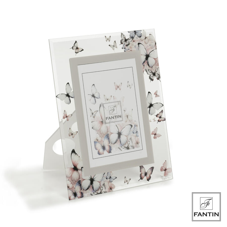 Fantin Argenti - Portafoto Farfalle in volo in vetro 10X15