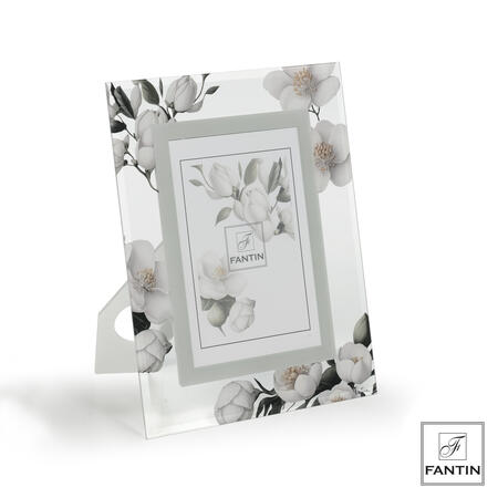 Fantin Argenti - Portafoto Ramo fiorito in vetro 10X15