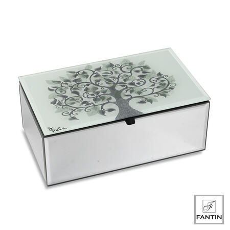 Fantin Argenti - Cofanetto Portagioie in vetro Albero della Vita 20x12xh8