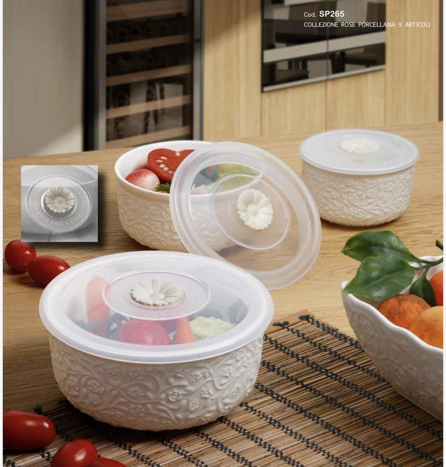 Fantin Argenti - Contenitore in porcellana Rose ø16xh7,5