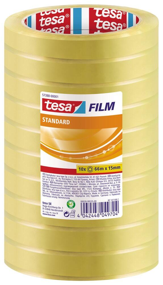 TORRE Nastro adesivo Tesafilm Standard Trasparente senza solventi - vari formati
