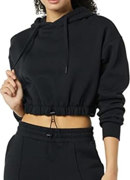 Felpa corta con cappuccio vari colori taglia unica