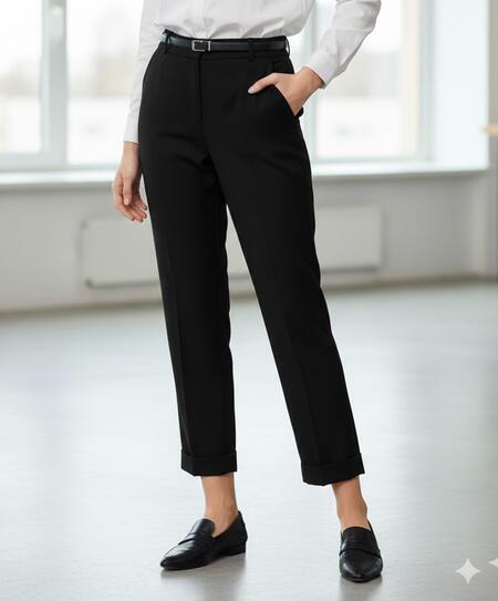 Pantalone con piega alla caviglia vari colori taglia unica