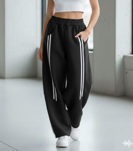 Pantatuta ballon felpatissimo con bande laterali vari colori taglia unica 