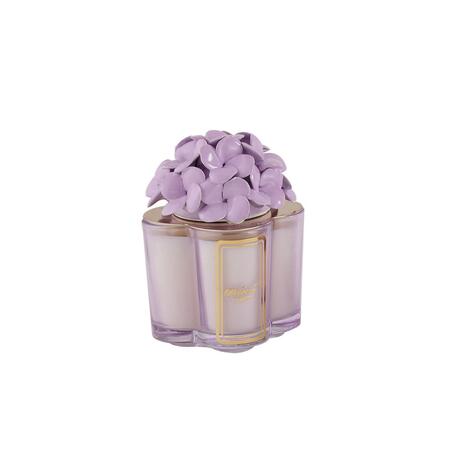 Melaverde - Candela quadrifoglio ortensie lilla 100 gr