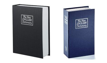 Cassaforte a libro di sicurezza cassetta finto dizionario portavalori due chiavi 265x200x65 cm