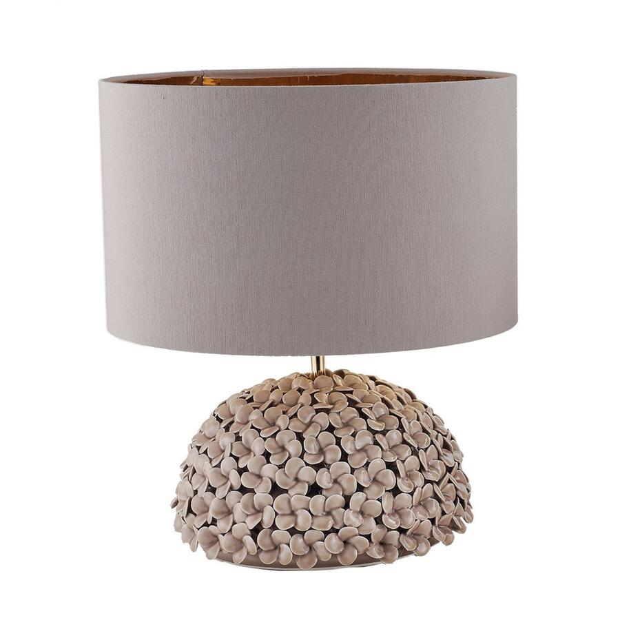 Melaverde - Lume grande con ortensie tortora e paralume