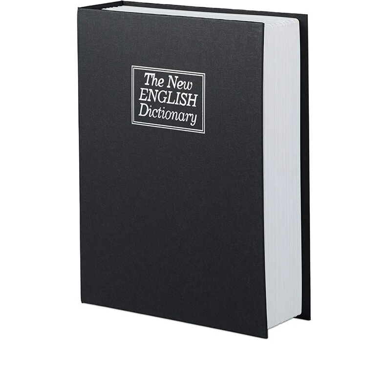 Cassaforte a libro di sicurezza cassetta finto dizionario due chiavi 240x115x55