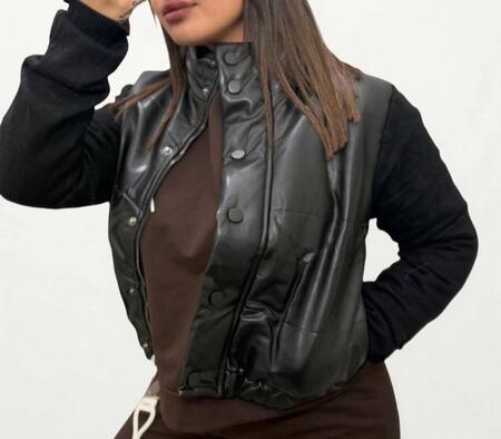 Giubbino ecopelle corto vari colori taglia SM / ML