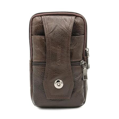 Borsa a tracolla in pelle 100% CLIP MARRONE