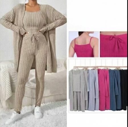 Coordinato in lanetta set 3 pezzi vari colori taglia dalla m alla XxL