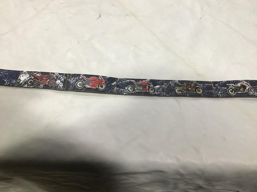 Cintura in pelle Ducati blu