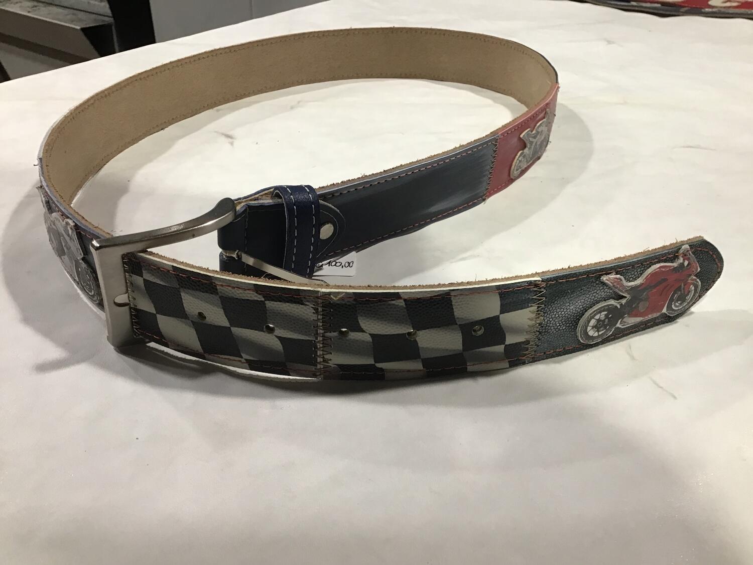 Cintura pelle scritta Ducati