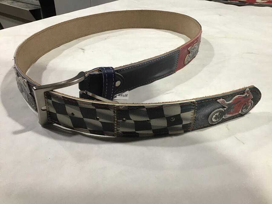 Cintura pelle scritta Ducati