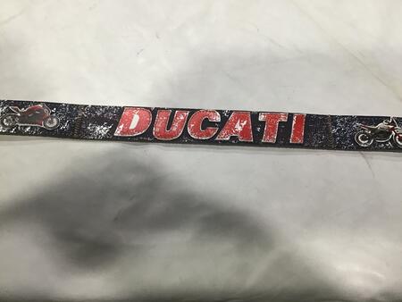 Cintura pelle scritta Ducati blu scuro